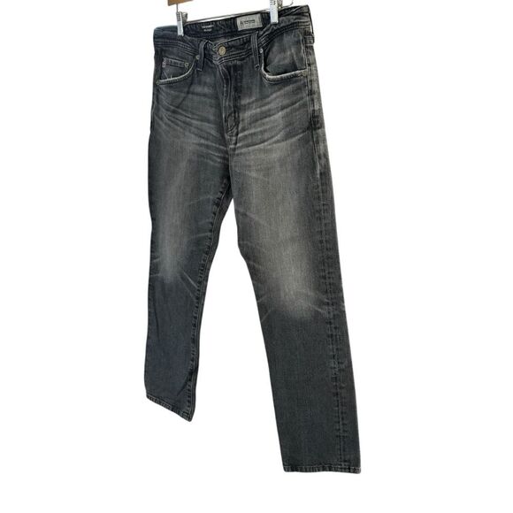 AG Adriano Goldschmied Gray/Light Black Wash The Everett Slim Jeans Zip Fly 33 - Picture 2 of 14